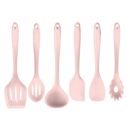 Green Heat Resistant Silicone Utensil Set for Non-Stick Cooking