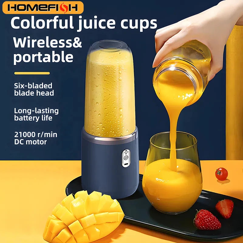 Portable Juicer Blender 400ml USB Charging Smoothie Cup