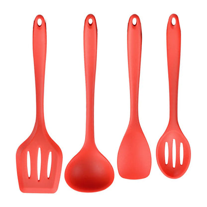 Green Heat Resistant Silicone Utensil Set for Non-Stick Cooking