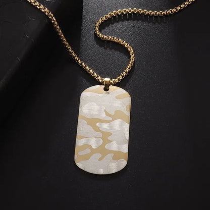 Titanium Steel Dumbbell Pendant Necklace for Muscular Men