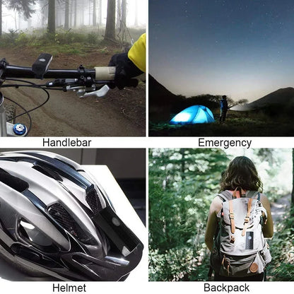 USB Rechargeable Bike Light Set Front Rear Cycling Lamps