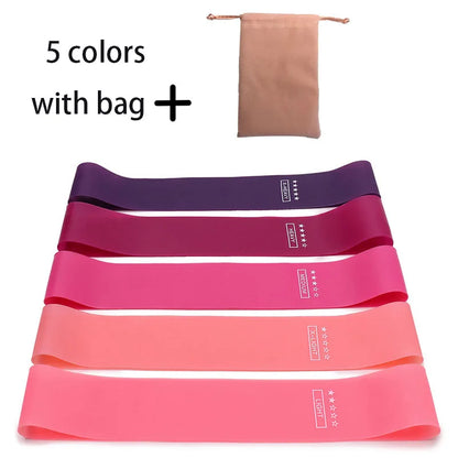 5Pcs/Set Yoga Resistance Rubber Bands for Fitness Training