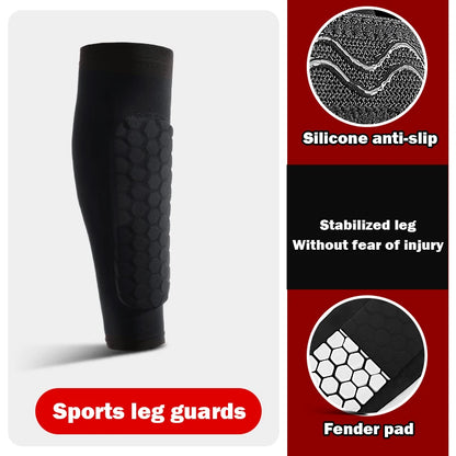 1Pcs Football Shin Guard Socks with Foam Compression Sleeves