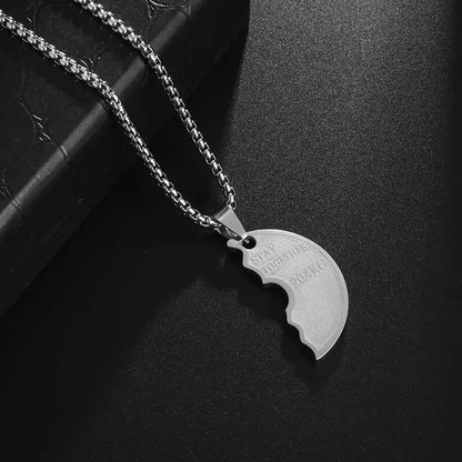 Titanium Steel Dumbbell Pendant Necklace for Muscular Men