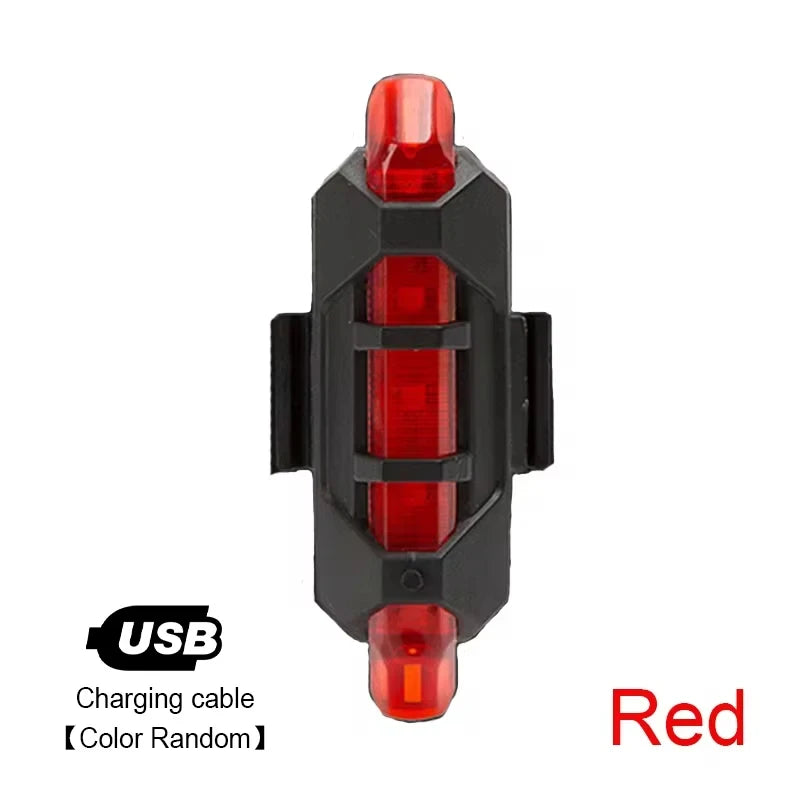 USB Rechargeable Bike Light Set Front Rear Cycling Lamps