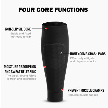 1Pcs Football Shin Guard Socks with Foam Compression Sleeves