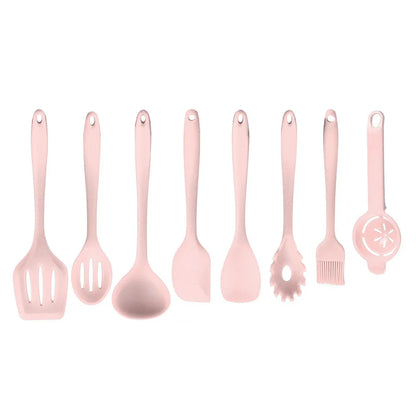 Green Heat Resistant Silicone Utensil Set for Non-Stick Cooking