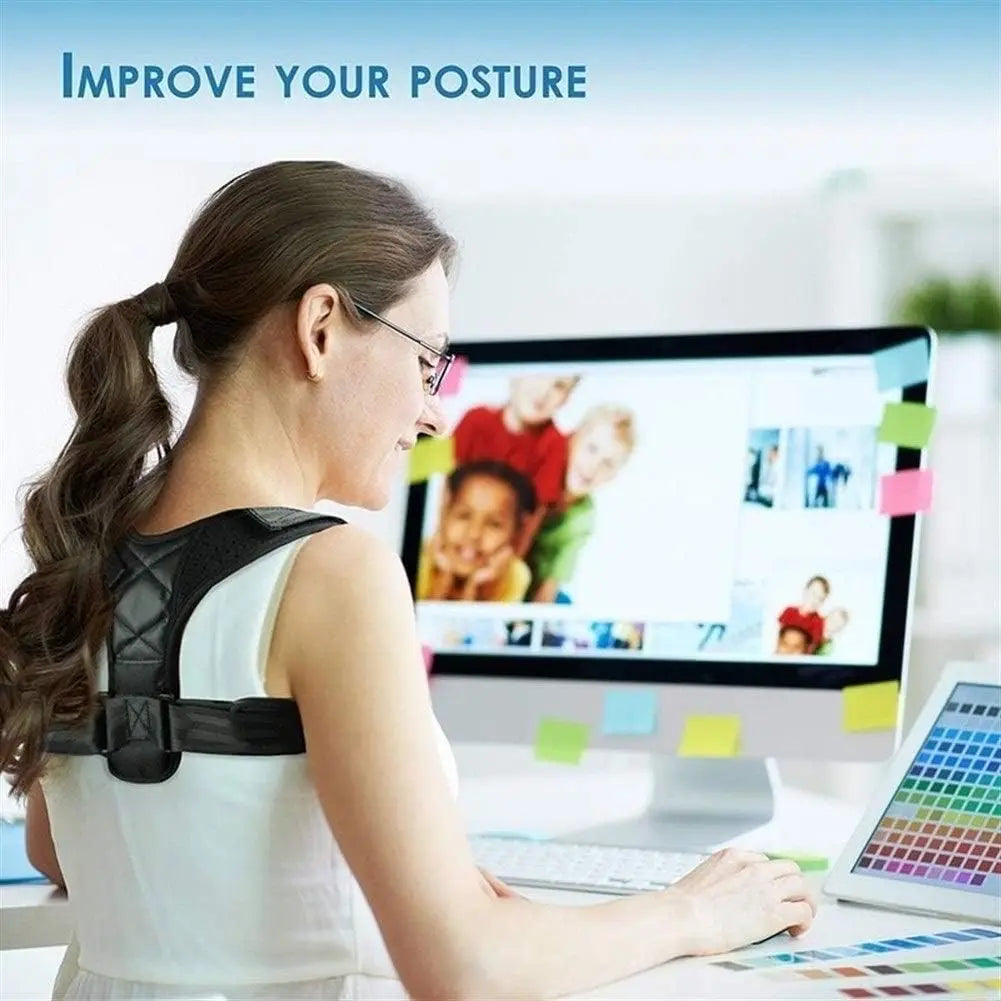Adjustable Back Shoulder Posture Corrector for Home Office Use