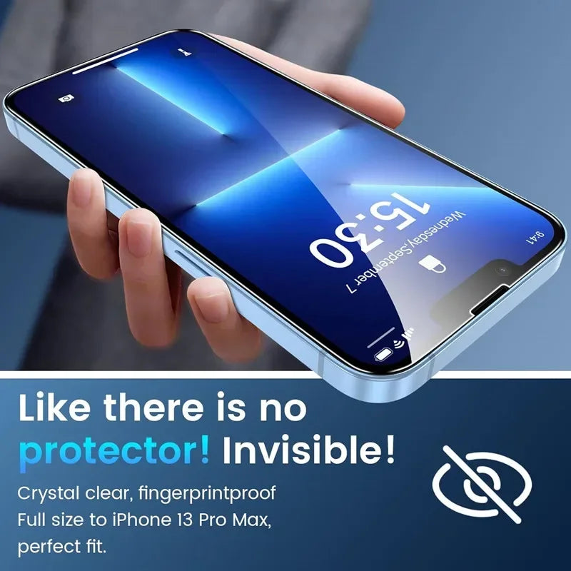 5Pcs Tempered Glass For iPhone 15 14 13 12 Pro Max