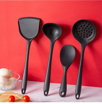New Non-Stick Black Silicone Kitchen Utensils Set