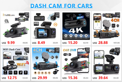 3 Channel Dash Cam Video Recorder with 24H Parking Monitor