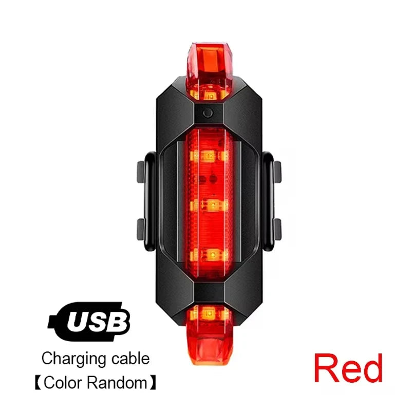 USB Rechargeable Bike Light Set Front Rear Cycling Lamps