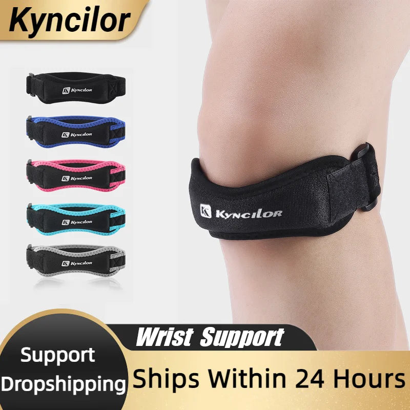 Adjustable 1 Piece Knee Patellar Tendon Support Sleeve