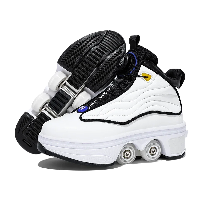 Unisex Automatic Retractable Roller Skates High Sneakers