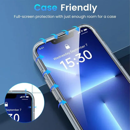 5Pcs Tempered Glass For iPhone 15 14 13 12 Pro Max