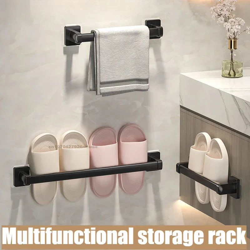 6pcs Bathroom Towel Rack Self-Adhesive No Drill Holder