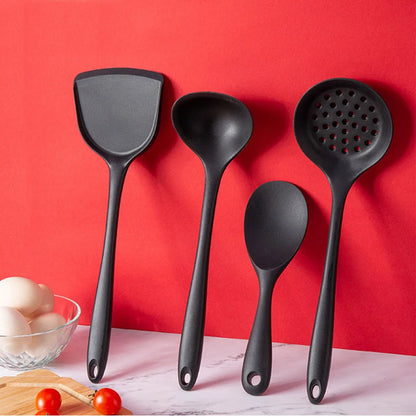 New Non-Stick Black Silicone Kitchen Utensils Set