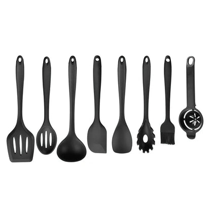 Green Heat Resistant Silicone Utensil Set for Non-Stick Cooking