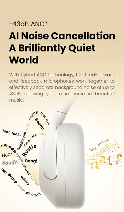 HAYLOU S30 Wireless Bluetooth 5.4 Headphones 80H Playtime
