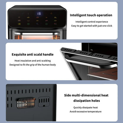10L Large Capacity Oil-Free Electric Air Fryer Oven