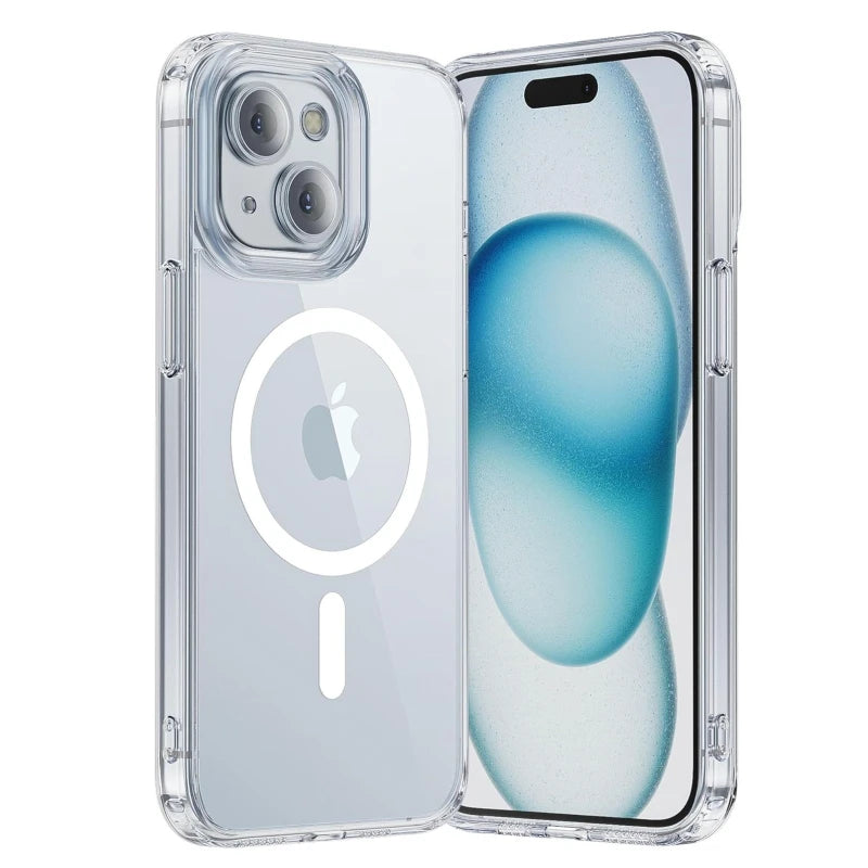 Magnetic Clear Case for iPhone 16 to 11 Pro Max