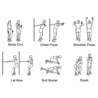 5~120lbs Fitness Resistance Band for Boxing and Yoga