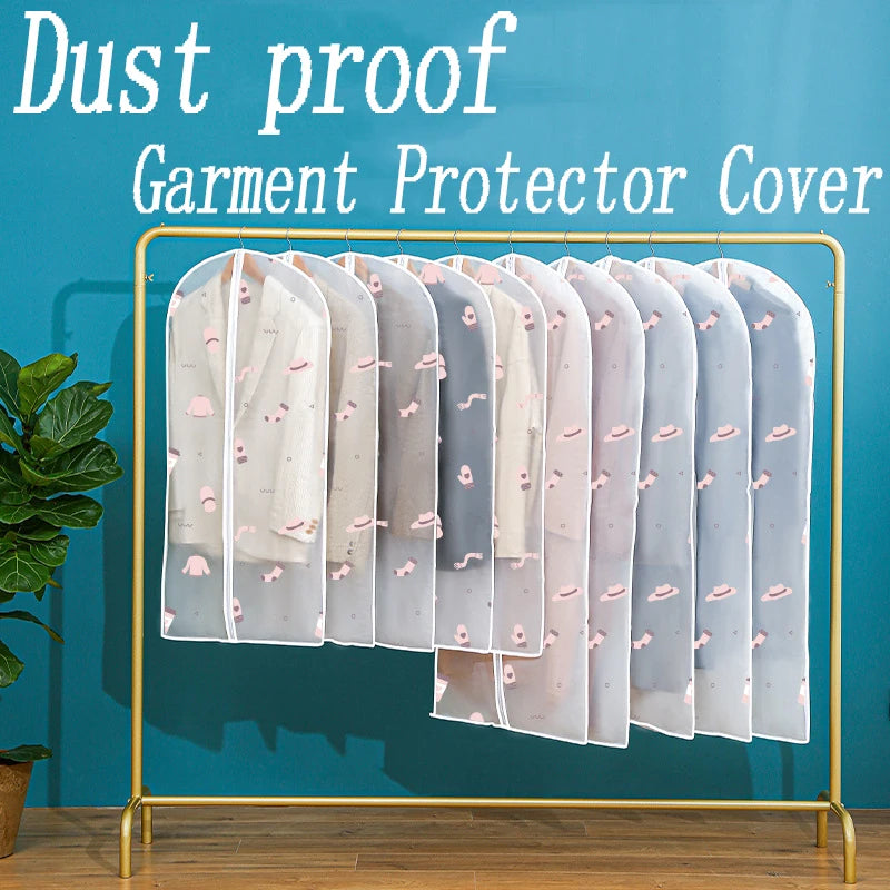 Clothes Hanging Dust Cover Wedding Dress Cover Suit Coat Storage Bag Garment Bags Organizer Wardrobe Hanging Clothing Organizers