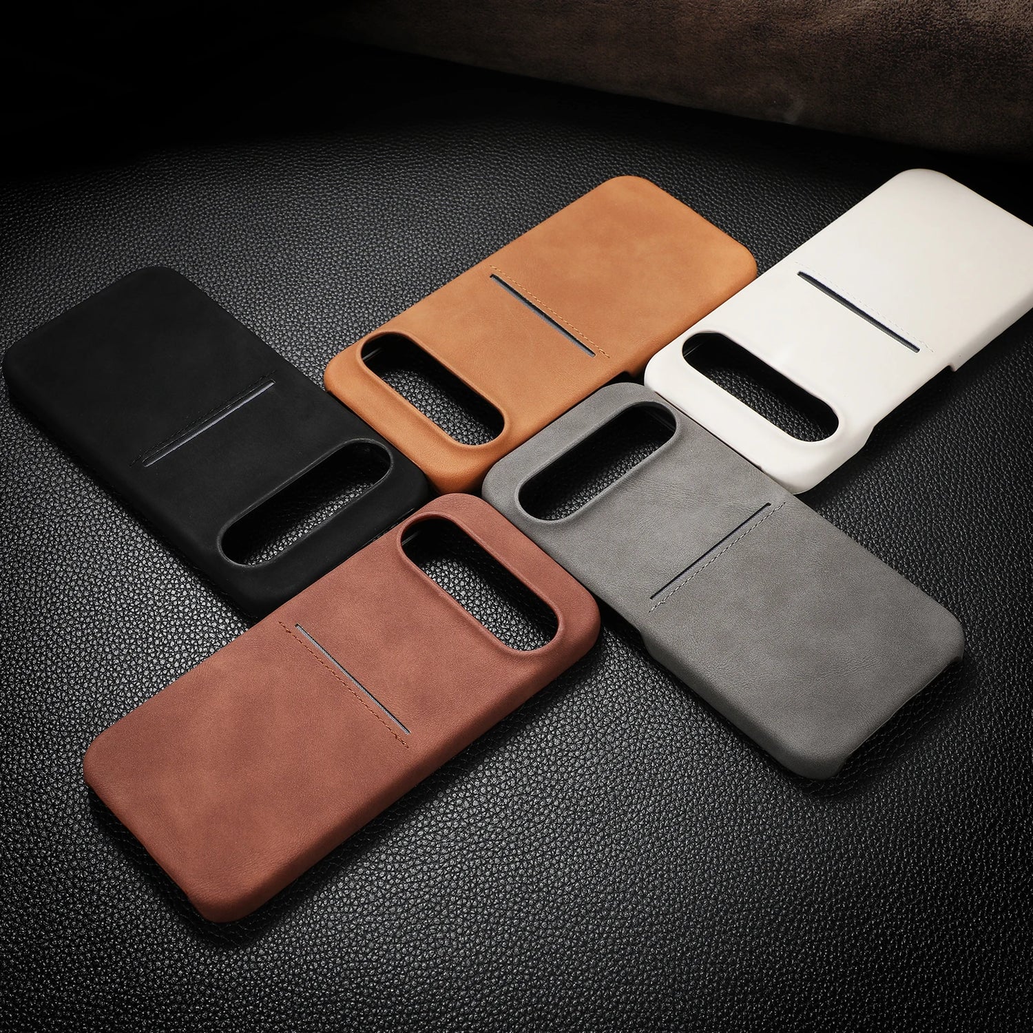 Luxury Business PU Leather Texture Card Bag Wallet Phone Case For Google Pixel 9 Pro XL 8 8A Retro Shockproof Bumper Back Cover