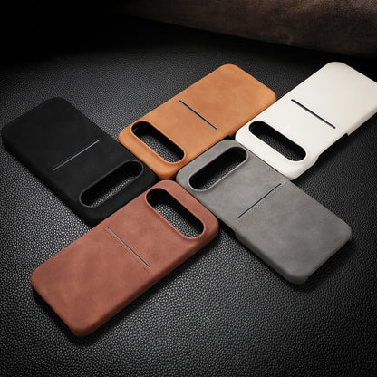 Luxury Business PU Leather Texture Card Bag Wallet Phone Case For Google Pixel 9 Pro XL 8 8A Retro Shockproof Bumper Back Cover