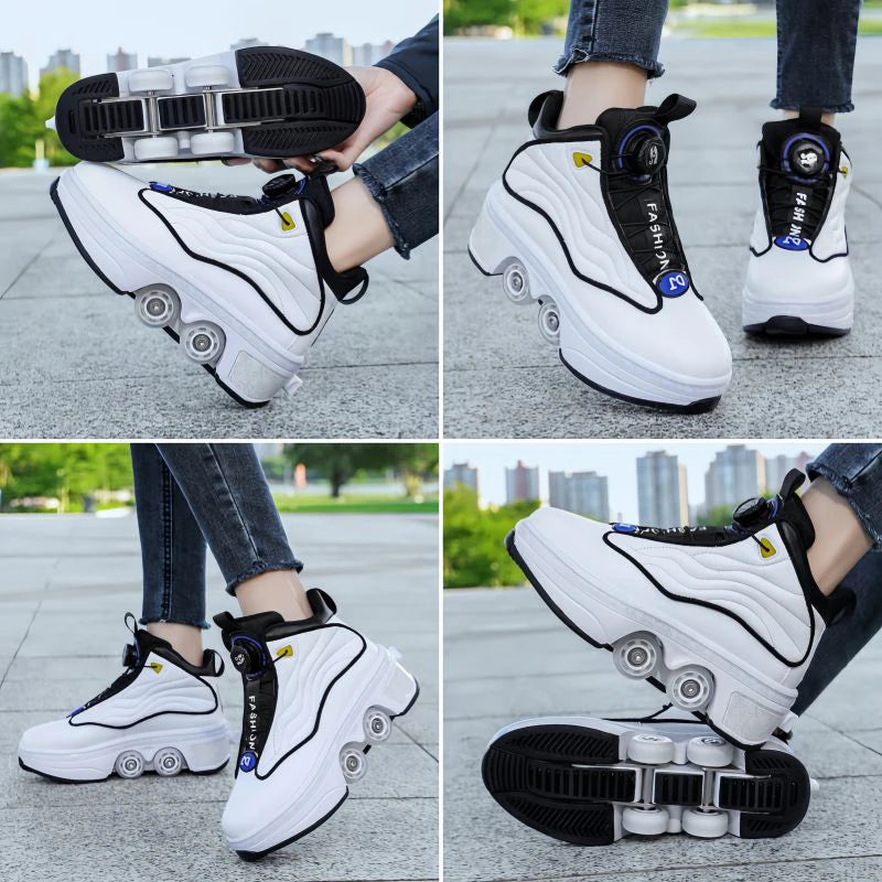 Unisex Automatic Retractable Roller Skates High Sneakers