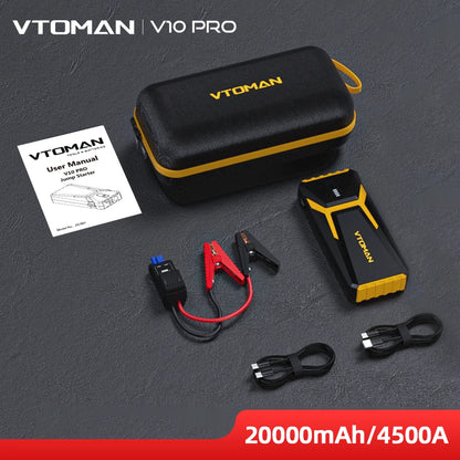 VTOMAN Power Bank 20000mAh Jump Starter 4500A Car Charger