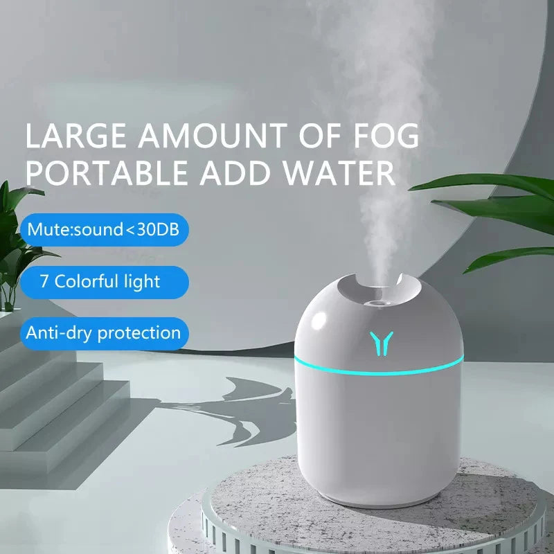 Mini Ultrasonic 250ML Air Humidifier With Romantic Light