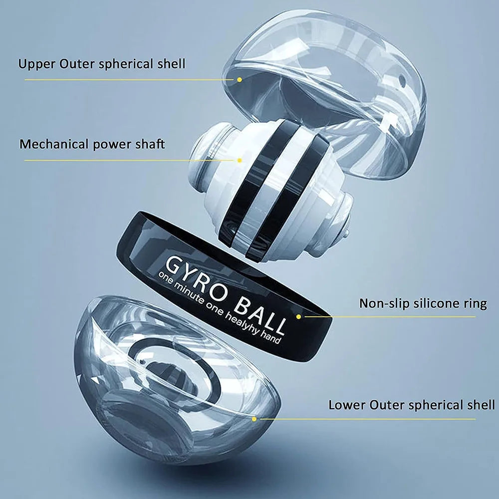 Self-Starting Wrist Gyro Ball Power Trainer for Strength