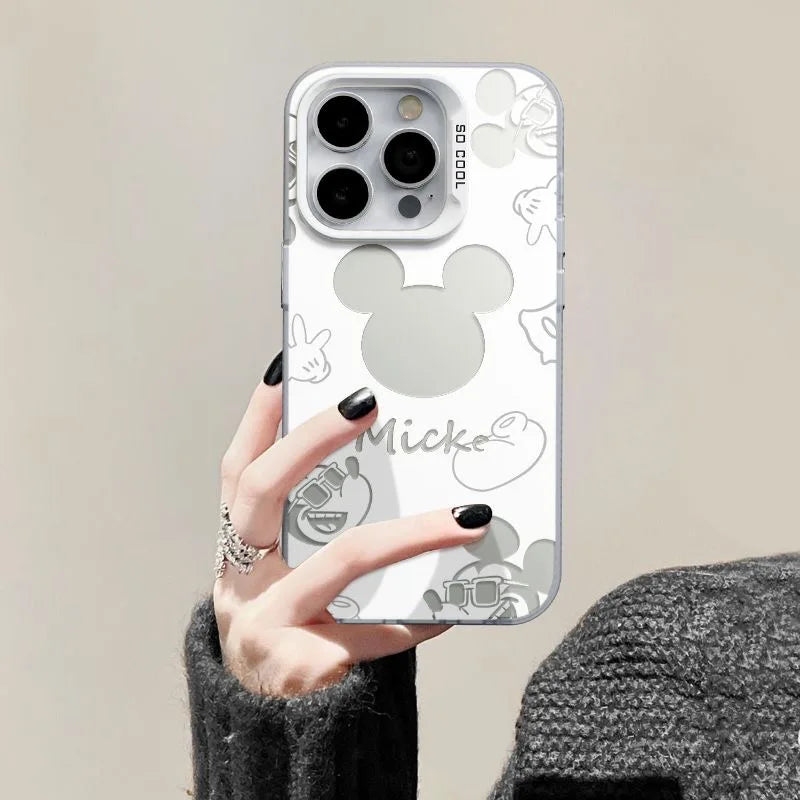 Sweet Pink Minnie Mickey Luxury Lens Phone Case for iPhone