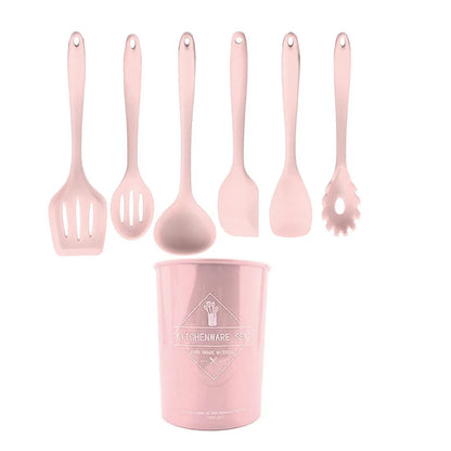 Green Heat Resistant Silicone Utensil Set for Non-Stick Cooking
