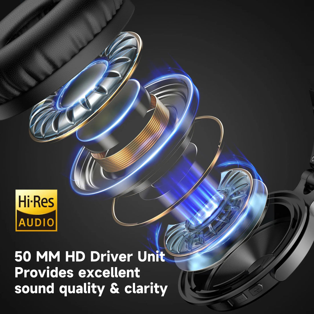 Oneodio Bluetooth Wireless Headphones With Microphone 110Hr Battery
