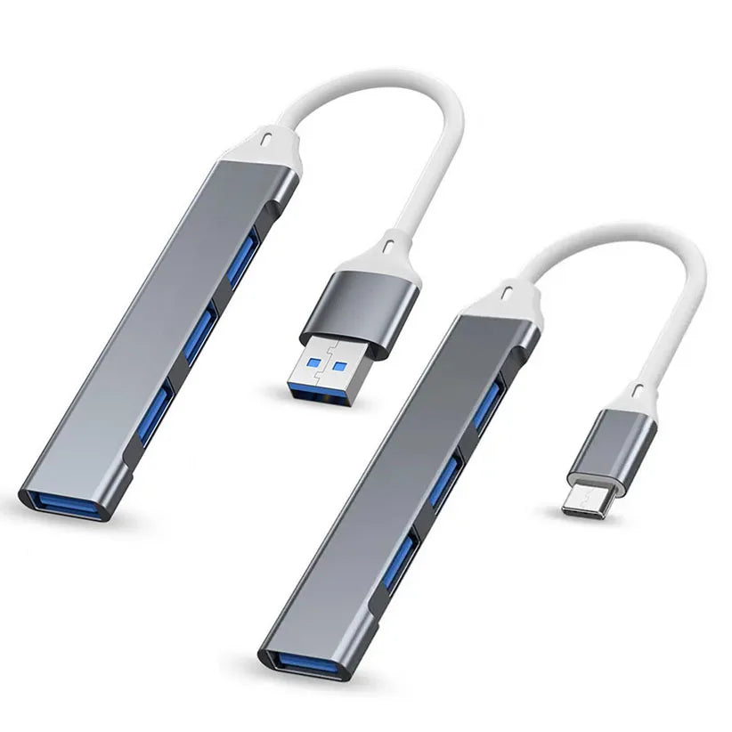 High-Speed 4Port USB 3.0 Hub Type C Splitter 5Gbps