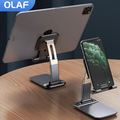 Aluminum Alloy Desktop Mobile Phone Stand Foldable iPad Tablet Support Cell Phone Desk Bracket Lazy Holder For Smartphone Mount