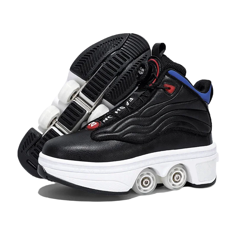 Unisex Automatic Retractable Roller Skates High Sneakers