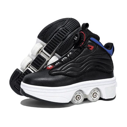 Unisex Automatic Retractable Roller Skates High Sneakers