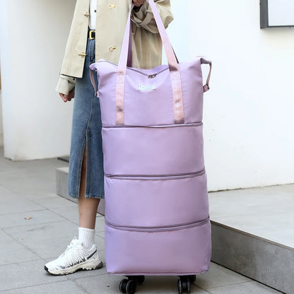 Giant Rolling Travel Duffel Bag - Spacious Lightweight Luggage