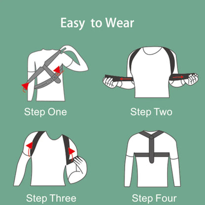 Adjustable Back Shoulder Posture Corrector for Home Office Use
