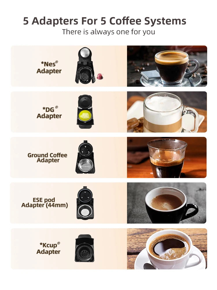 HiBREW Multiple Capsule Coffee Machine 5 in 1 Hot Cold