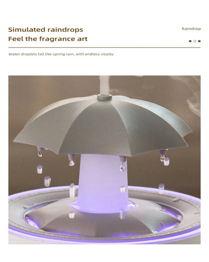 Umbrella Water Drop Air Humidifier with Colorful Light Raindrop Aroma Essential Oil Diffuser Aromatherapy Humidifier
