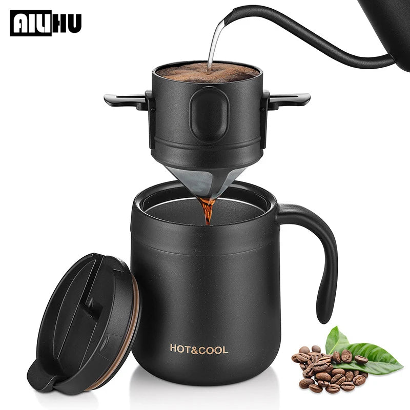 304 Stainless Steel Portable Coffee Dripper and Tea Holder