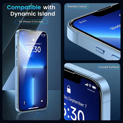 5Pcs Tempered Glass For iPhone 15 14 13 12 Pro Max