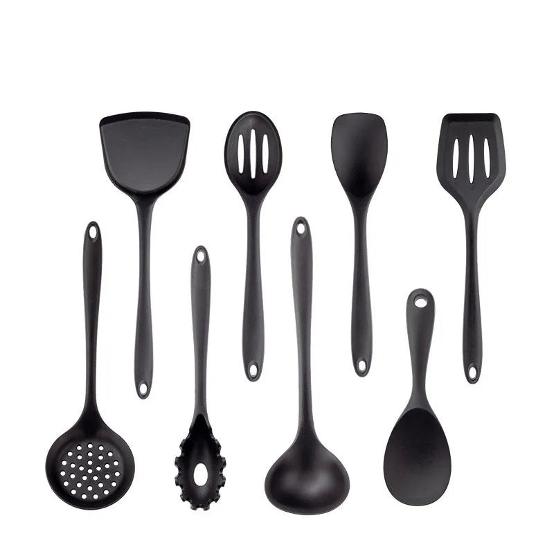 New Non-Stick Black Silicone Kitchen Utensils Set