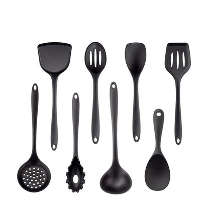 New Non-Stick Black Silicone Kitchen Utensils Set