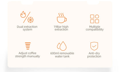 HiBREW Multiple Capsule Coffee Machine 5 in 1 Hot Cold