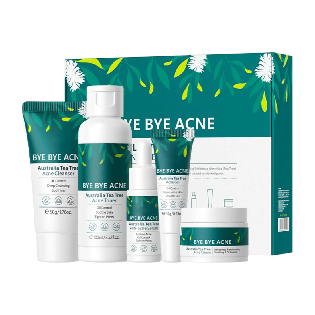 Tea Tree Acne Treatment Skin Care Set for Teens